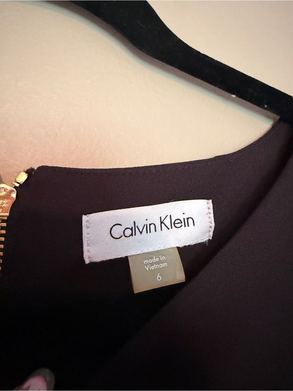 NWT Calvin Klein Black Midi Dress with Bell Sleeves - Picture 3 of 4